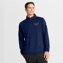 Washington Capitals Fanatics Authentic Pro Rink Raglan Quarter-Zip Pullover Navy