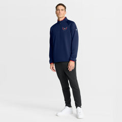 Washington Capitals Fanatics Authentic Pro Rink Raglan Quarter-Zip Pullover Navy