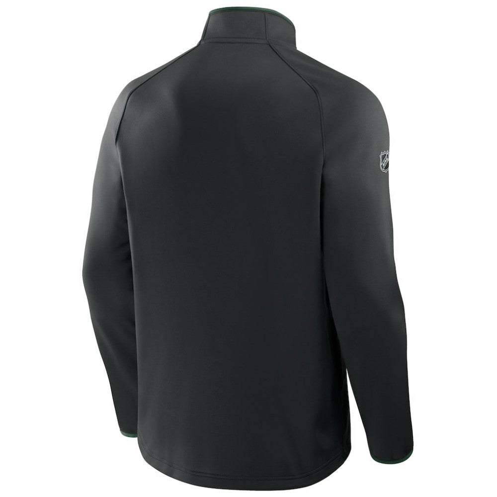 Minnesota Wild Fanatics Authentic Pro Rink Raglan Quarter-Zip Pullover Black