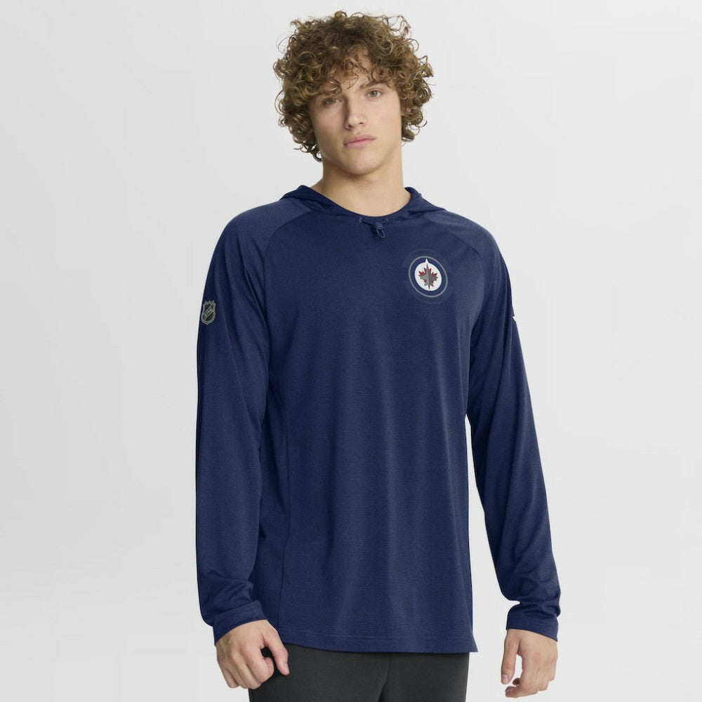 Winnipeg Jets Fanatics Authentic Pro Rink Hoodie Navy