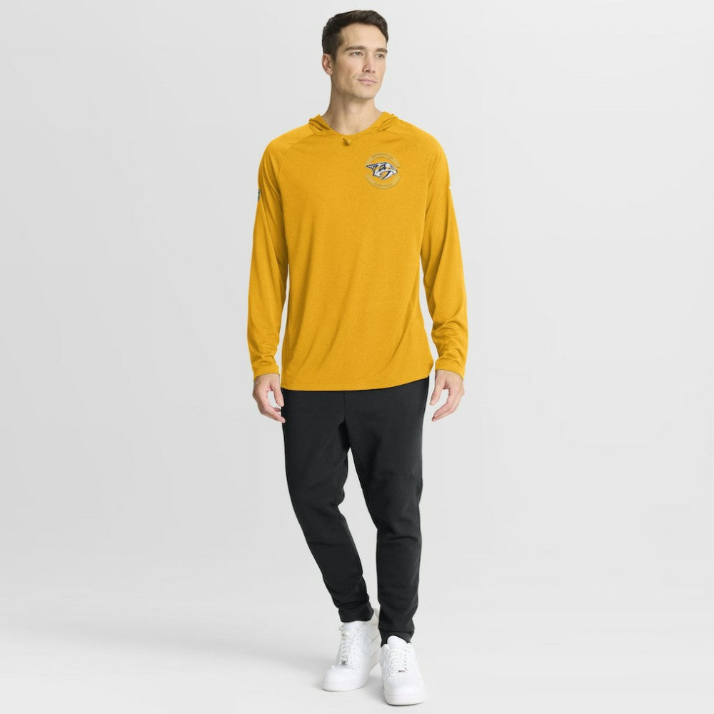 Nashville Predators Fanatics Authentic Pro Rink Hoodie Gold