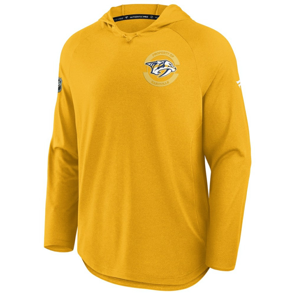 Nashville Predators Fanatics Authentic Pro Rink Hoodie Gold