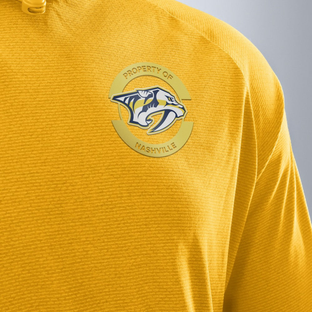 Nashville Predators Fanatics Authentic Pro Rink Hoodie Gold
