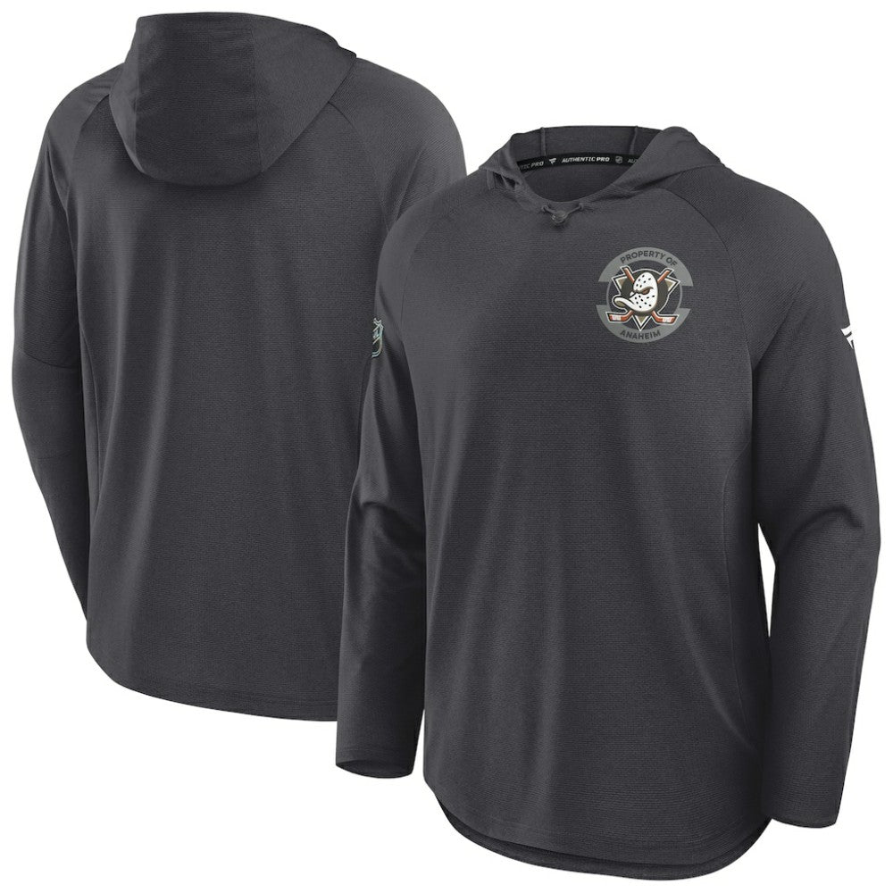 Anaheim Ducks Fanatics Authentic Pro Rink Hoodie Charcoal