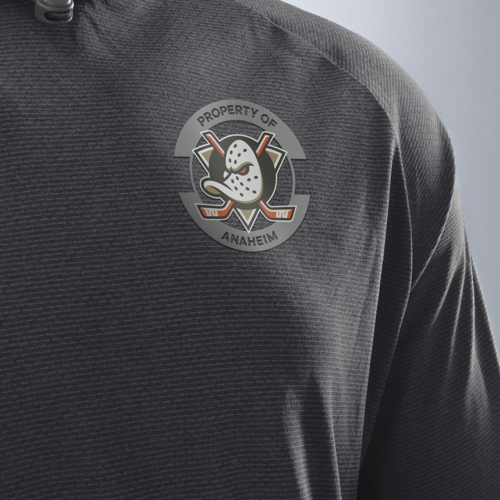 Anaheim Ducks Fanatics Authentic Pro Rink Hoodie Charcoal