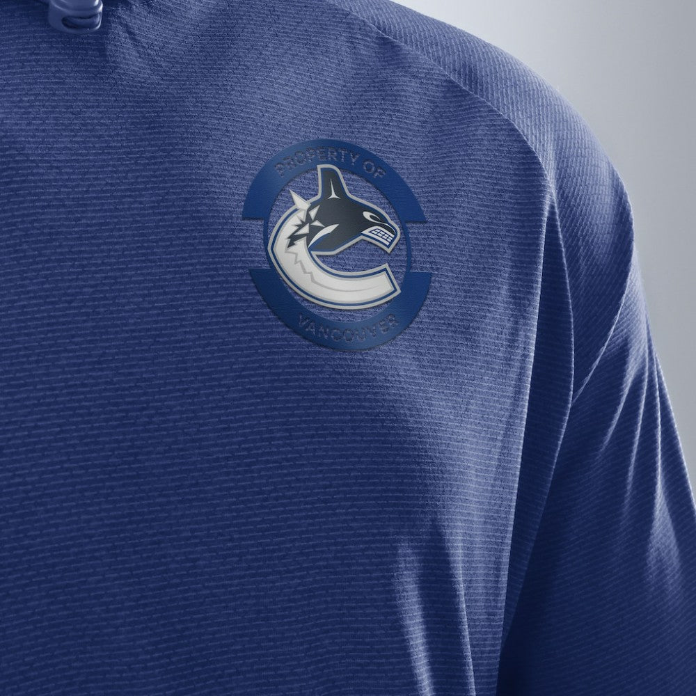 Vancouver Canucks Fanatics Authentic Pro Rink Hoodie Blue