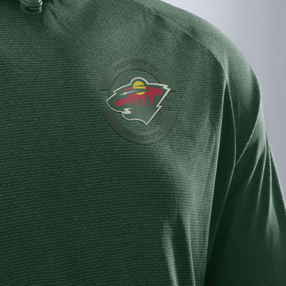 Minnesota Wild Fanatics Authentic Pro Rink Hoodie Green