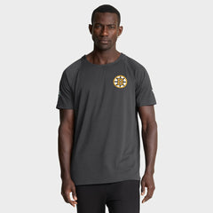 Boston Bruins Fanatics Authentic Pro Rink Raglan Performance T-Shirt Charcoal