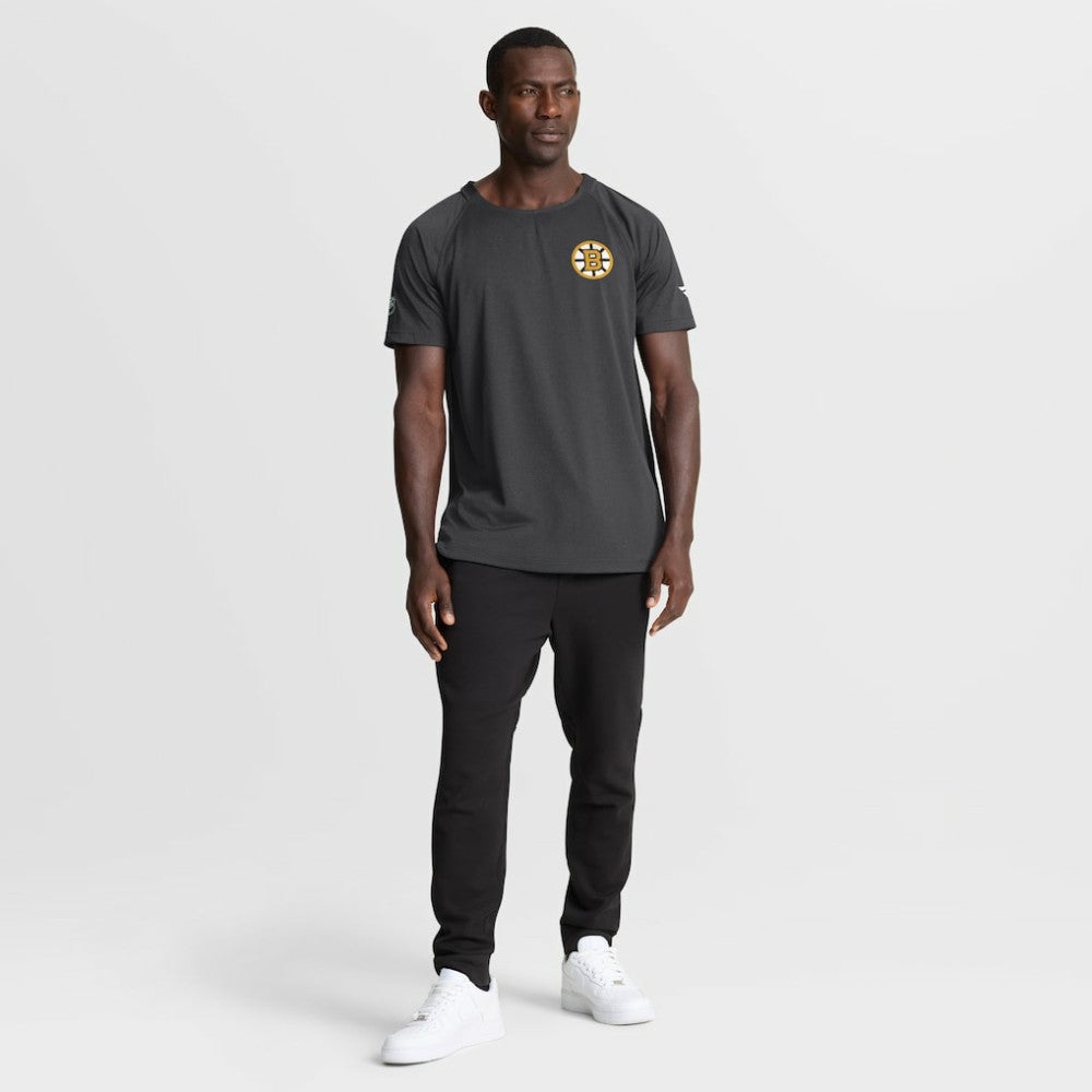 Boston Bruins Fanatics Authentic Pro Rink Raglan Performance T-Shirt Charcoal