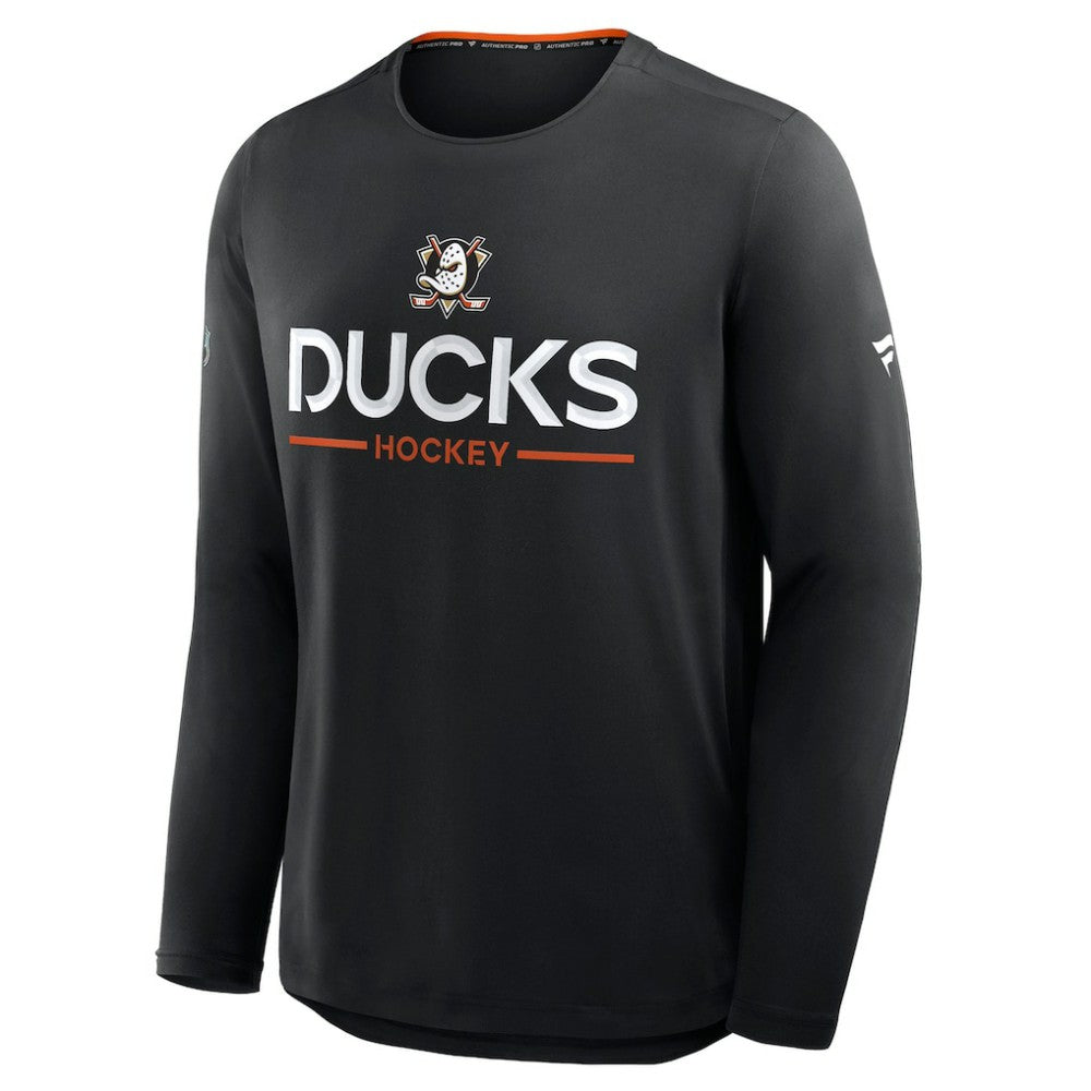 Anaheim Ducks Fanatics Authentic Pro Rink Tech Long Sleeve T-Shirt Black