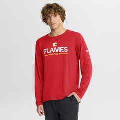 Calgary Flames Fanatics Authentic Pro Rink Tech Long Sleeve T-Shirt Red