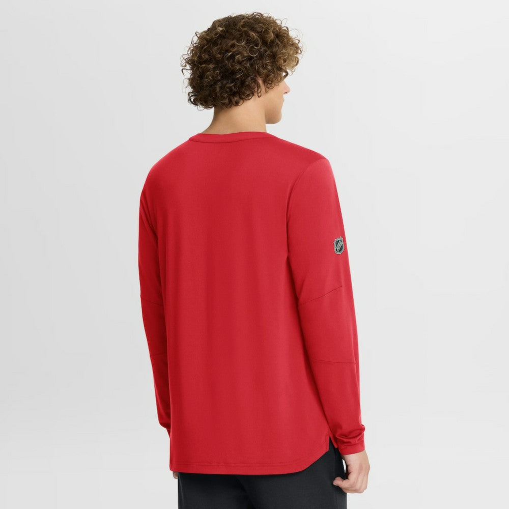 Calgary Flames Fanatics Authentic Pro Rink Tech Long Sleeve T-Shirt Red
