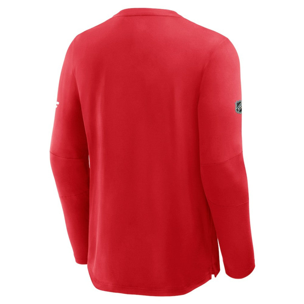 Calgary Flames Fanatics Authentic Pro Rink Tech Long Sleeve T-Shirt Red