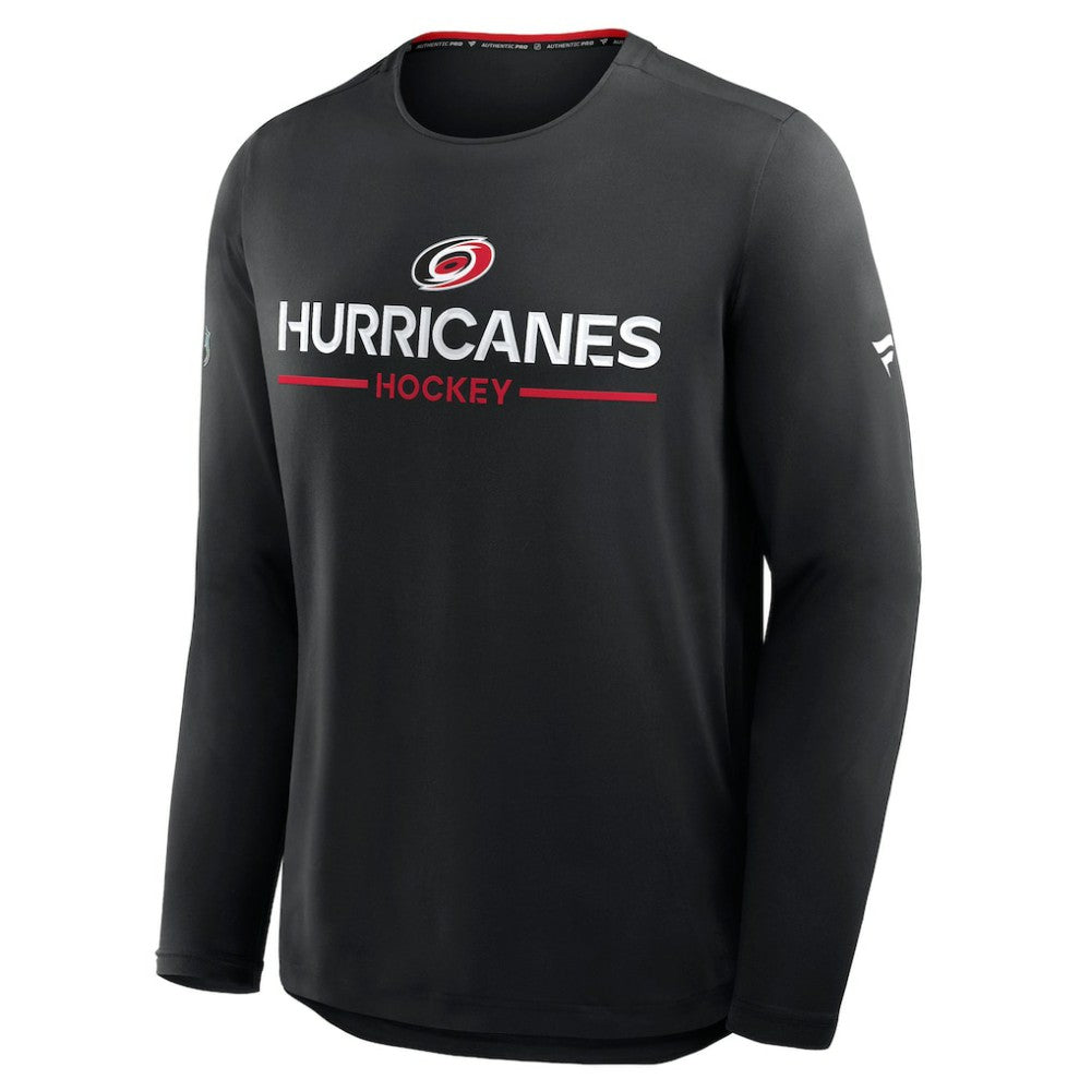 Carolina Hurricanes Fanatics Authentic Pro Rink Tech Long Sleeve T-Shirt Black