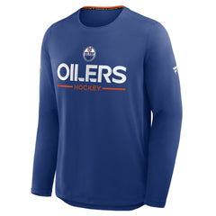 Edmonton Oilers Fanatics Authentic Pro Rink Tech Long Sleeve T-Shirt Royal