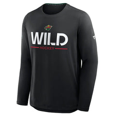 Minnesota Wild Fanatics Authentic Pro Rink Tech Long Sleeve T-Shirt Black