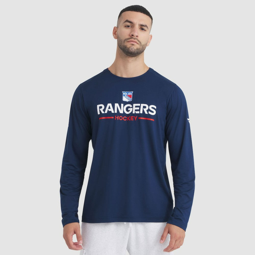 New York Rangers Fanatics Authentic Pro Rink Tech Long Sleeve T-Shirt Navy