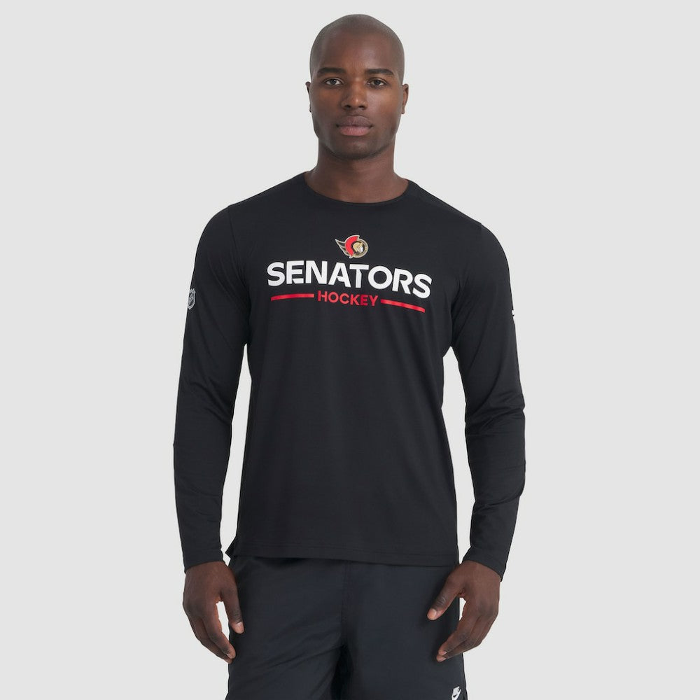 Ottawa Senators Fanatics Authentic Pro Rink Tech Long Sleeve T-Shirt Black