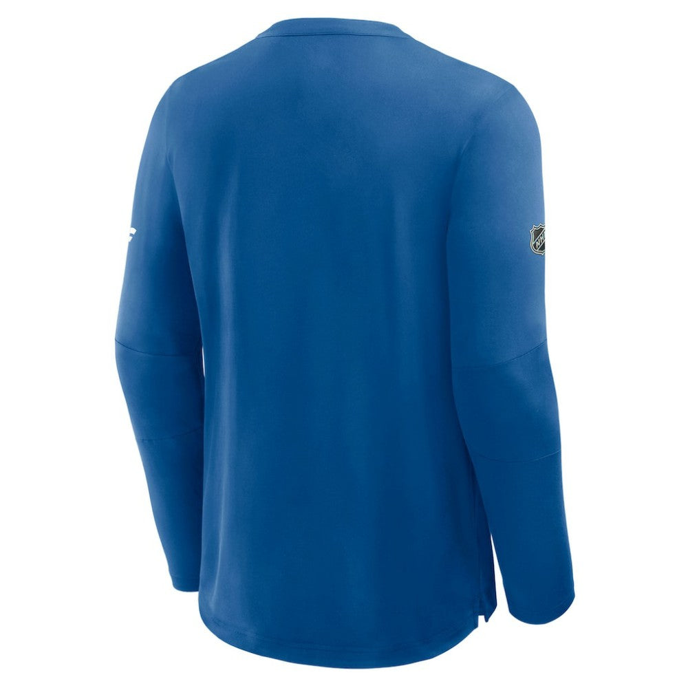 St. Louis Blues Fanatics Authentic Pro Rink Tech Long Sleeve T-Shirt Blue