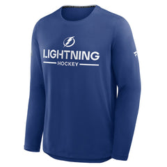 Tampa Bay Lightning Fanatics Authentic Pro Rink Tech Long Sleeve T-Shirt Blue
