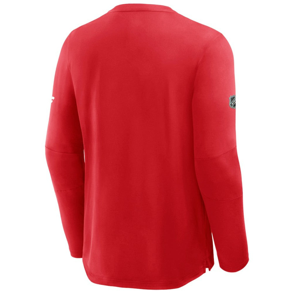 Chicago Blackhawks Fanatics Authentic Pro Centennial Rink Tech Long Sleeve T-Shirt Red