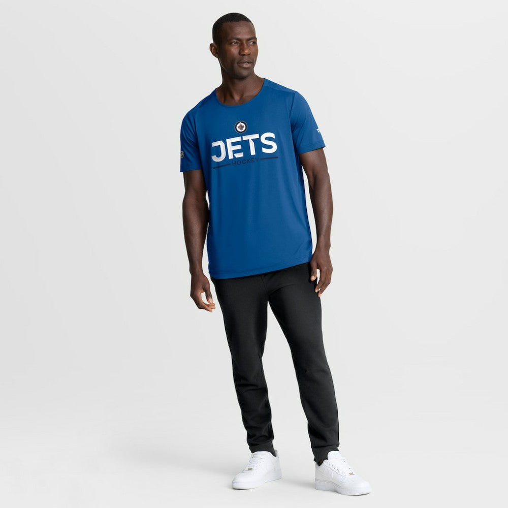 Winnipeg Jets Fanatics Authentic Pro Rink Tech T-Shirt Blue