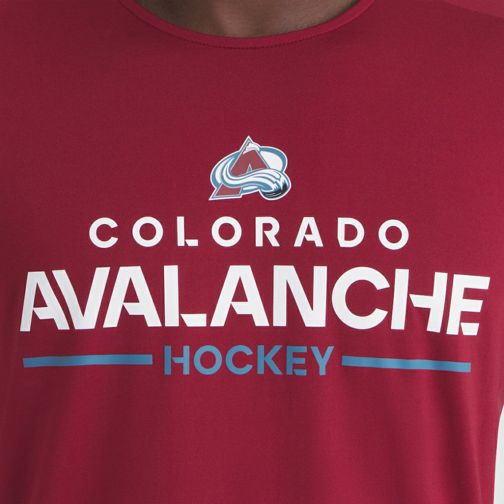 Colorado Avalanche Fanatics Authentic Pro Rink Tech T-Shirt Burgundy