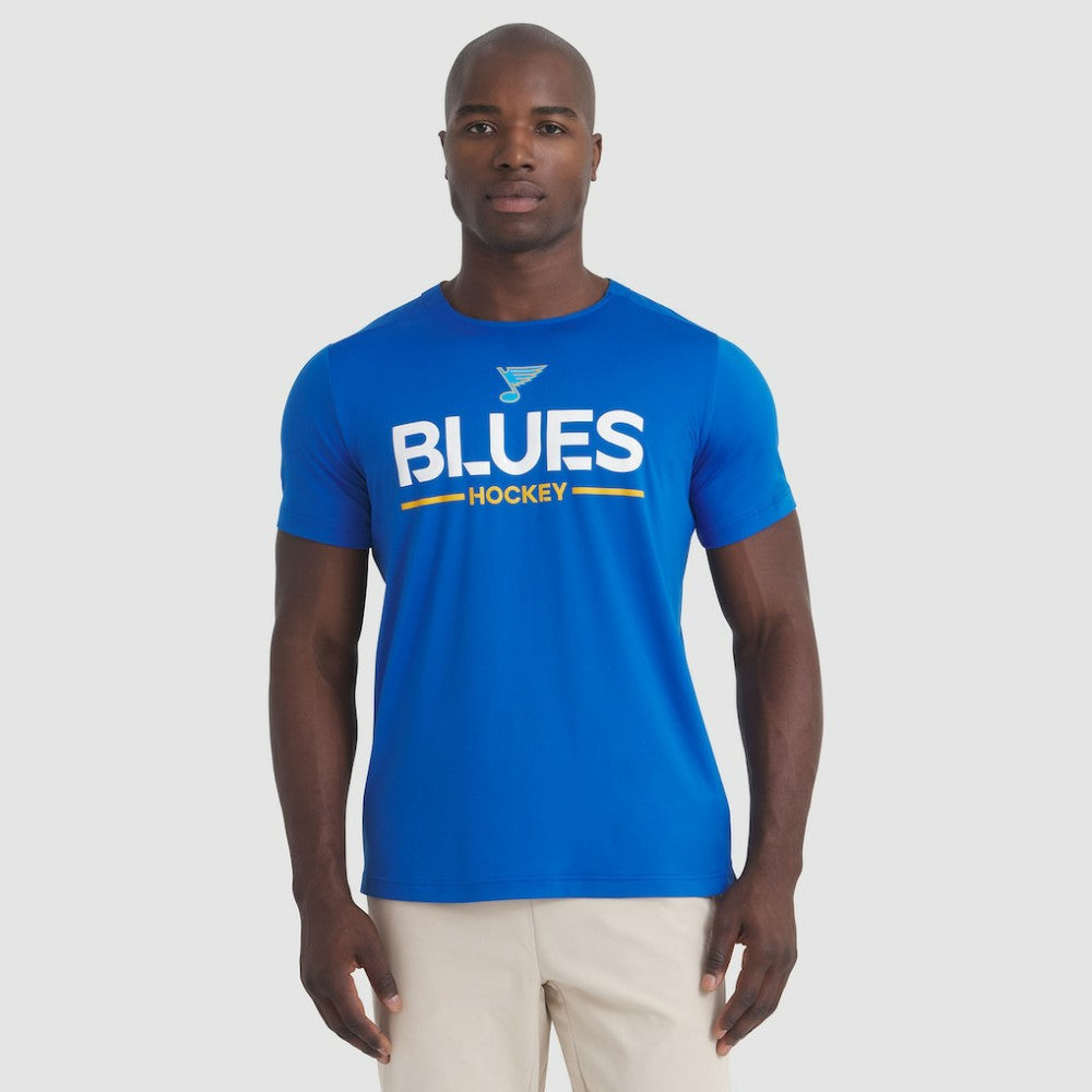 St. Louis Blues Fanatics Authentic Pro Rink Tech T-Shirt Blue