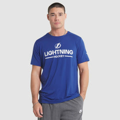 Tampa Bay Lightning Fanatics Authentic Pro Rink Tech T-Shirt Blue