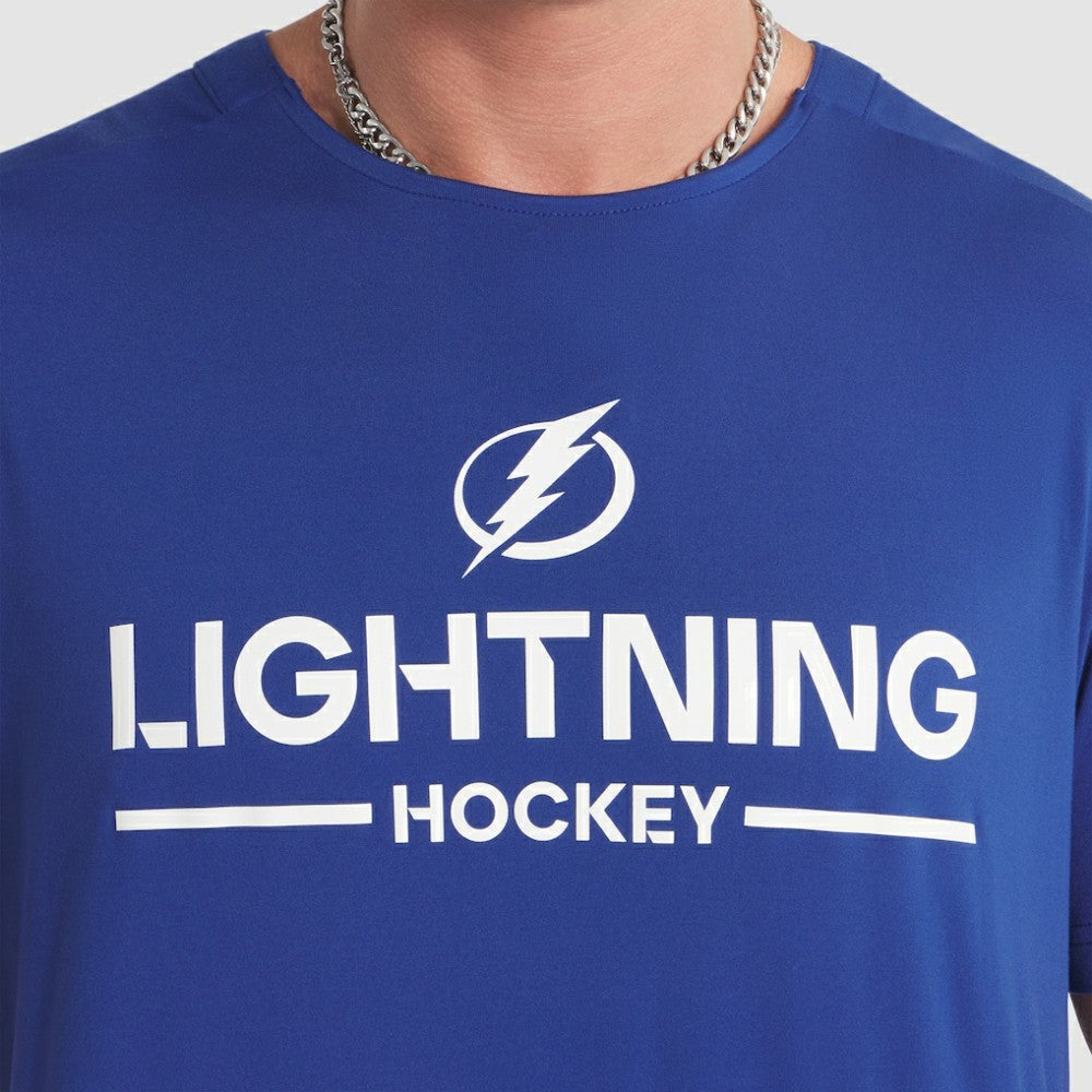 Tampa Bay Lightning Fanatics Authentic Pro Rink Tech T-Shirt Blue