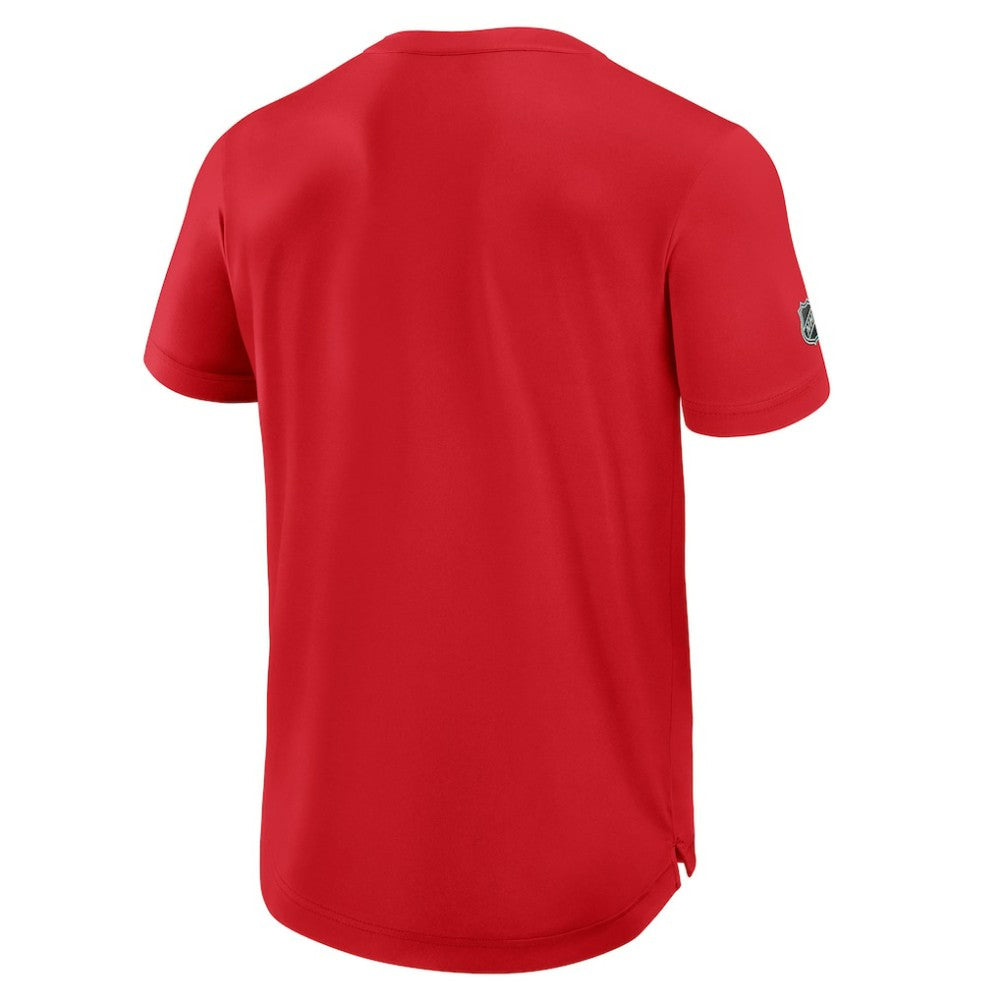 Detroit Red Wings Fanatics Authentic Pro Rink Tech T-Shirt Red