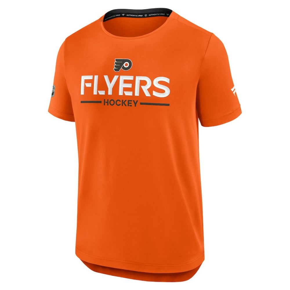 Philadelphia Flyers Fanatics Authentic Pro Rink Tech T-Shirt Orange