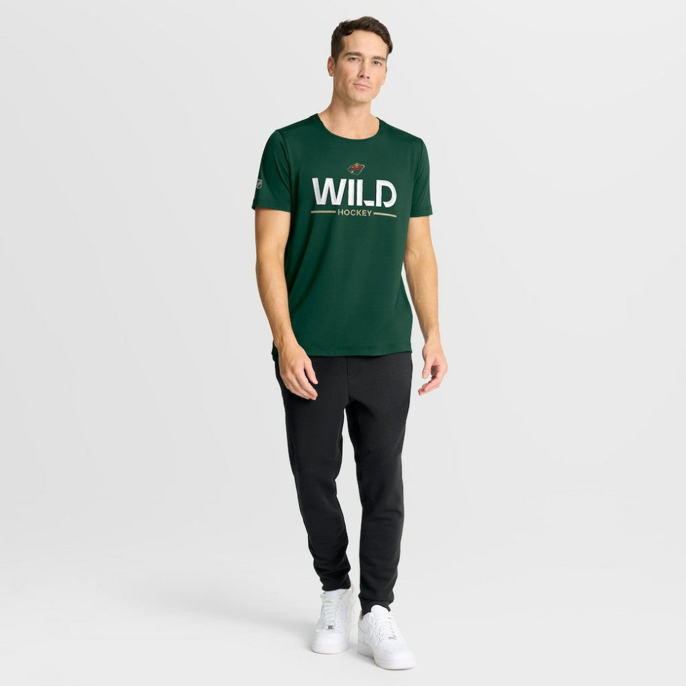 Minnesota Wild Fanatics Authentic Pro Rink Tech T-Shirt Green