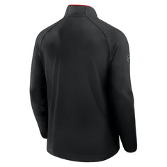 Calgary Flames Fanatics Authentic Pro Rink Training Quarter-Zip Pullover Black