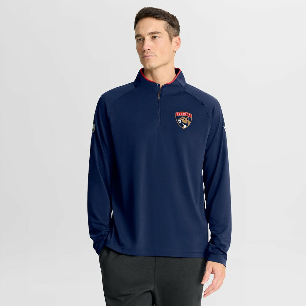 Florida Panthers Fanatics Authentic Pro Rink Training Quarter-Zip Pullover Navy