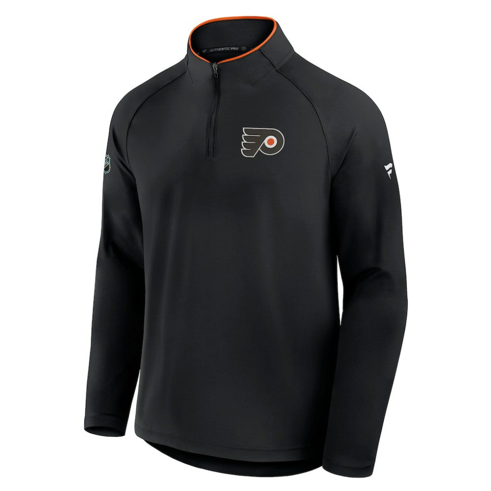 Philadelphia Flyers Fanatics Authentic Pro Rink Training Quarter-Zip Pullover Black