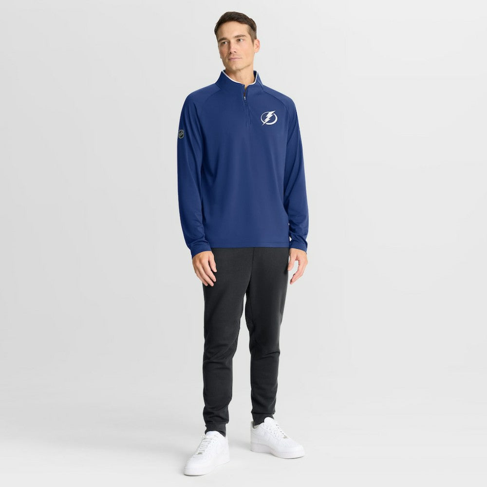 Tampa Bay Lightning Fanatics Authentic Pro Rink Training Quarter-Zip Pullover Blue