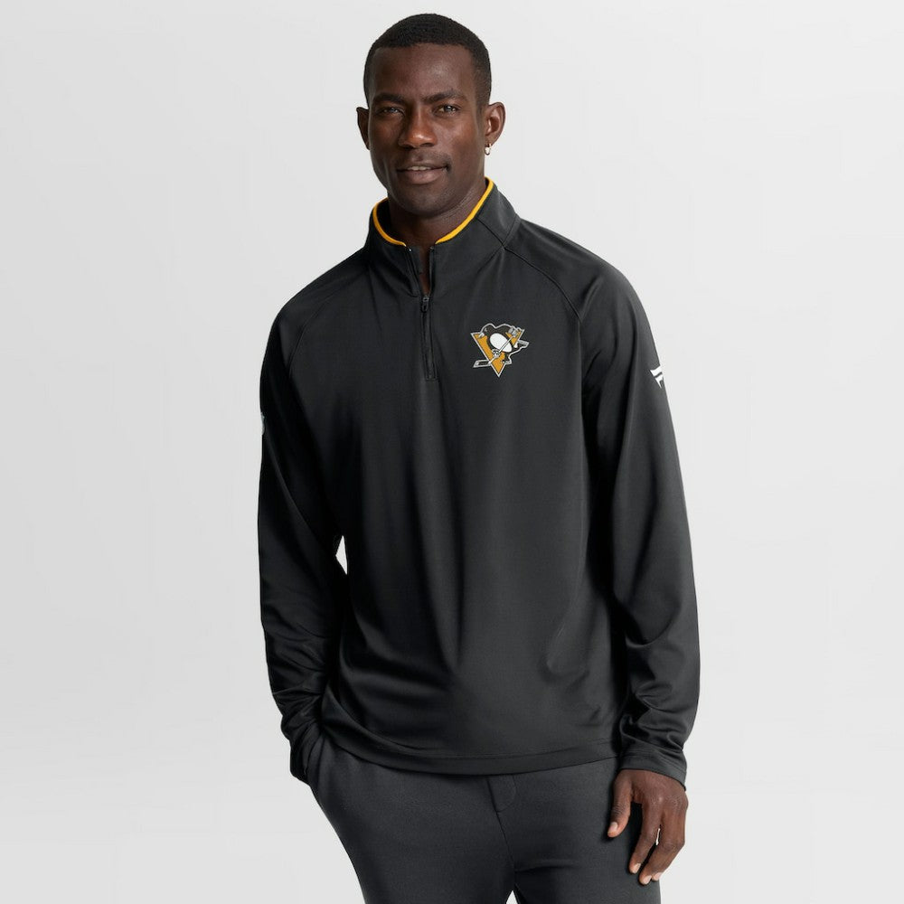 Pittsburgh Penguins Fanatics Authentic Pro Rink Training Quarter-Zip Pullover Black