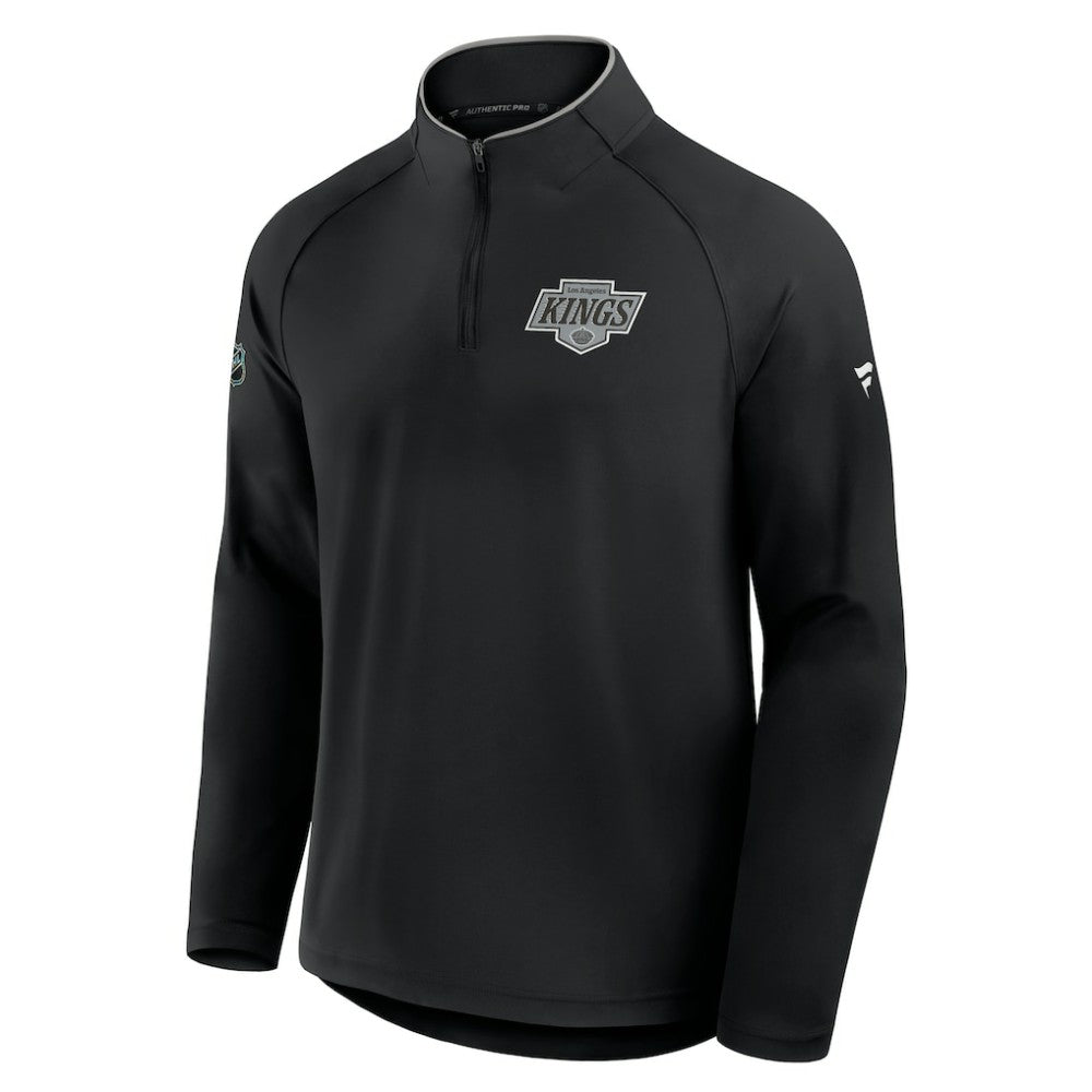 Los Angeles Kings Fanatics Authentic Pro Rink Training Quarter-Zip Pullover Black