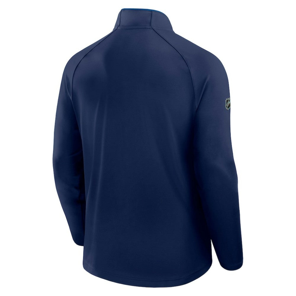 Winnipeg Jets Fanatics Authentic Pro Rink Training Quarter-Zip Pullover Navy
