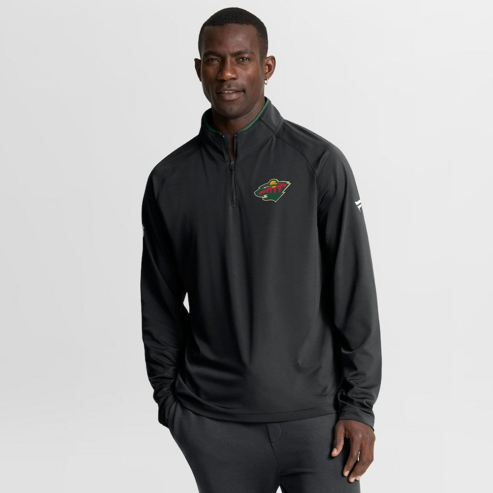 Minnesota Wild Fanatics Authentic Pro Rink Training Quarter-Zip Pullover Black