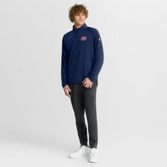 Montreal Canadiens Fanatics Authentic Pro Rink Training Quarter-Zip Pullover Navy