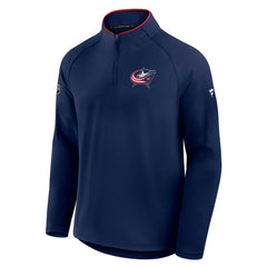 Columbus Blue Jackets Fanatics Authentic Pro Rink Training Quarter-Zip Pullover Navy
