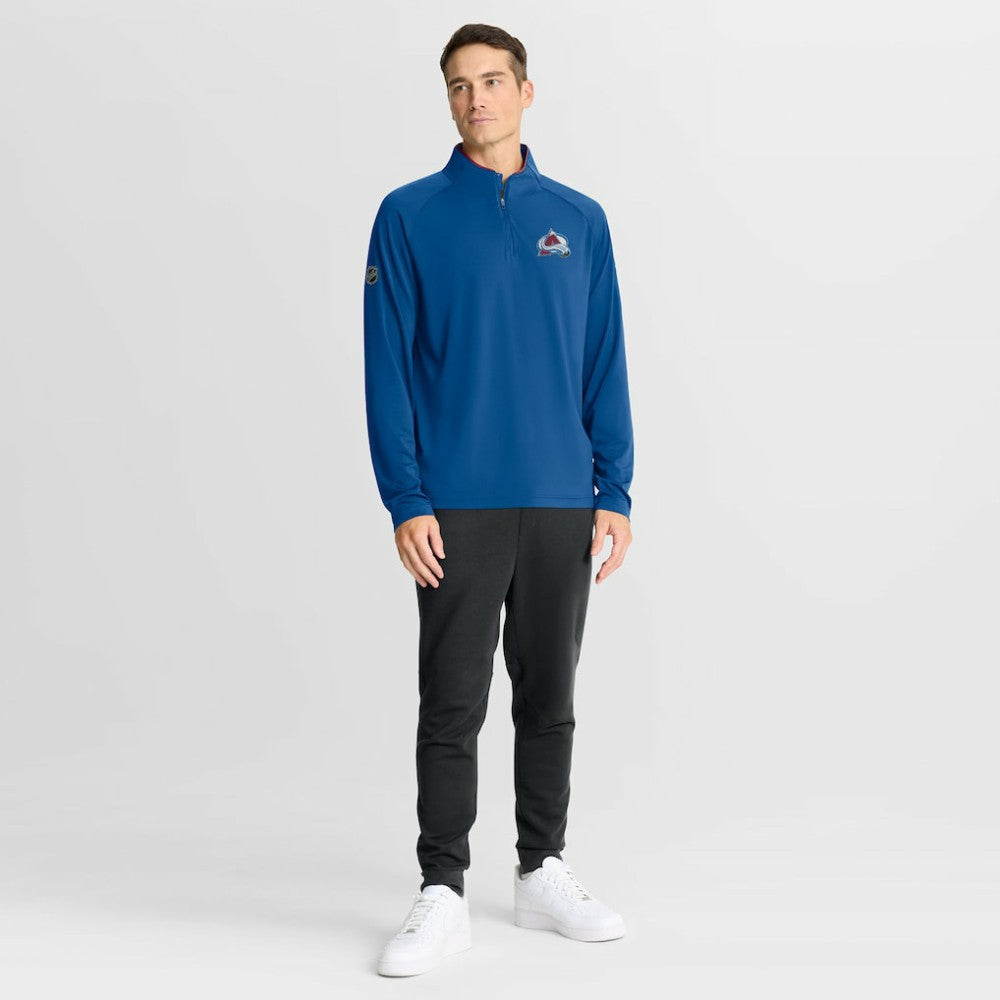 Colorado Avalanche Fanatics Authentic Pro Rink Training Quarter-Zip Pullover Blue