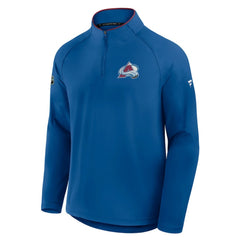 Colorado Avalanche Fanatics Authentic Pro Rink Training Quarter-Zip Pullover Blue