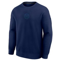 Edmonton Oilers Fanatics Authentic Pro Road Tri-Blend Sweatshirt Navy