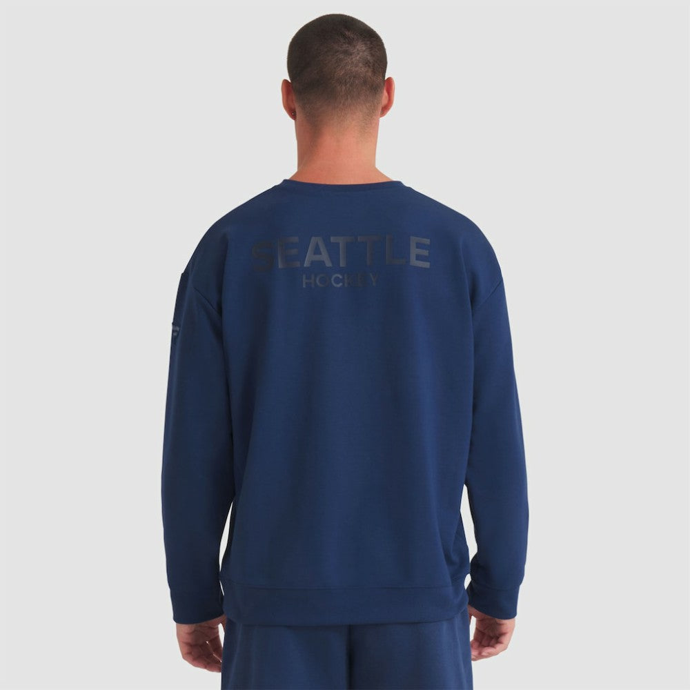 Seattle Kraken Fanatics Authentic Pro Road Tri-Blend Sweatshirt Deep Sea Blue