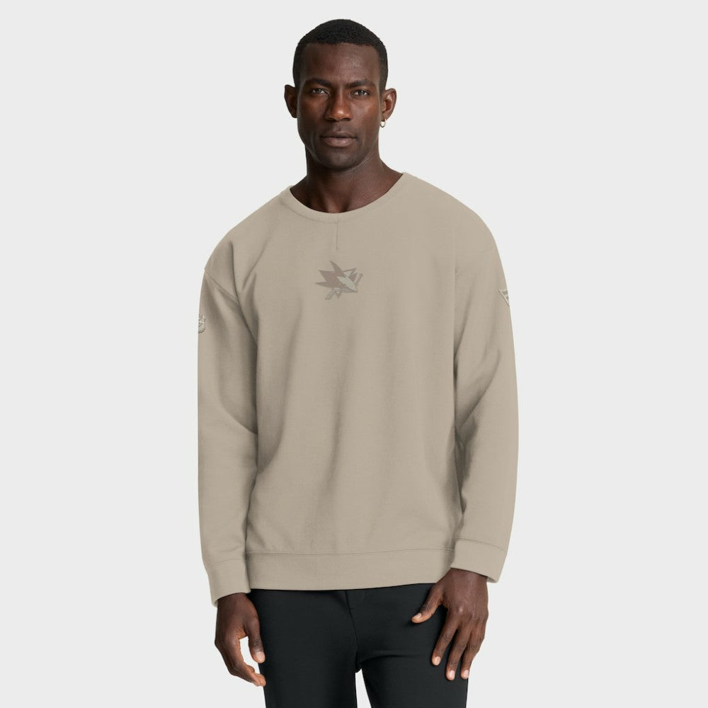 San Jose Sharks Fanatics Authentic Pro Road Tri-Blend Sweatshirt Tan