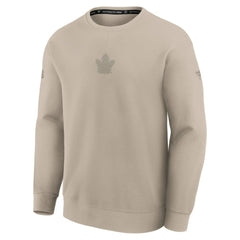 Toronto Maple Leafs Fanatics Authentic Pro Road Tri-Blend Sweatshirt Tan