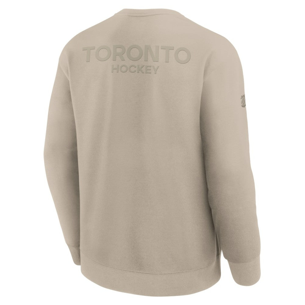 Toronto Maple Leafs Fanatics Authentic Pro Road Tri-Blend Sweatshirt Tan